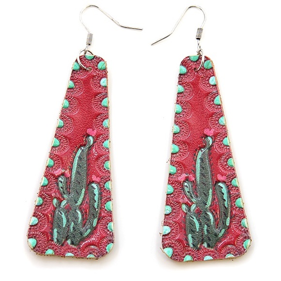 ❌SOLD❌ Western cactus earrings - Picture 1 of 1